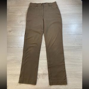 Weekend MaxMara Vintage Holt Renfrew Army Green Straight Leg Jeans Pants